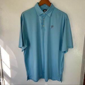 Light Blue Footjoy Golf Shirt- Size Large- The Greenbrier Logo